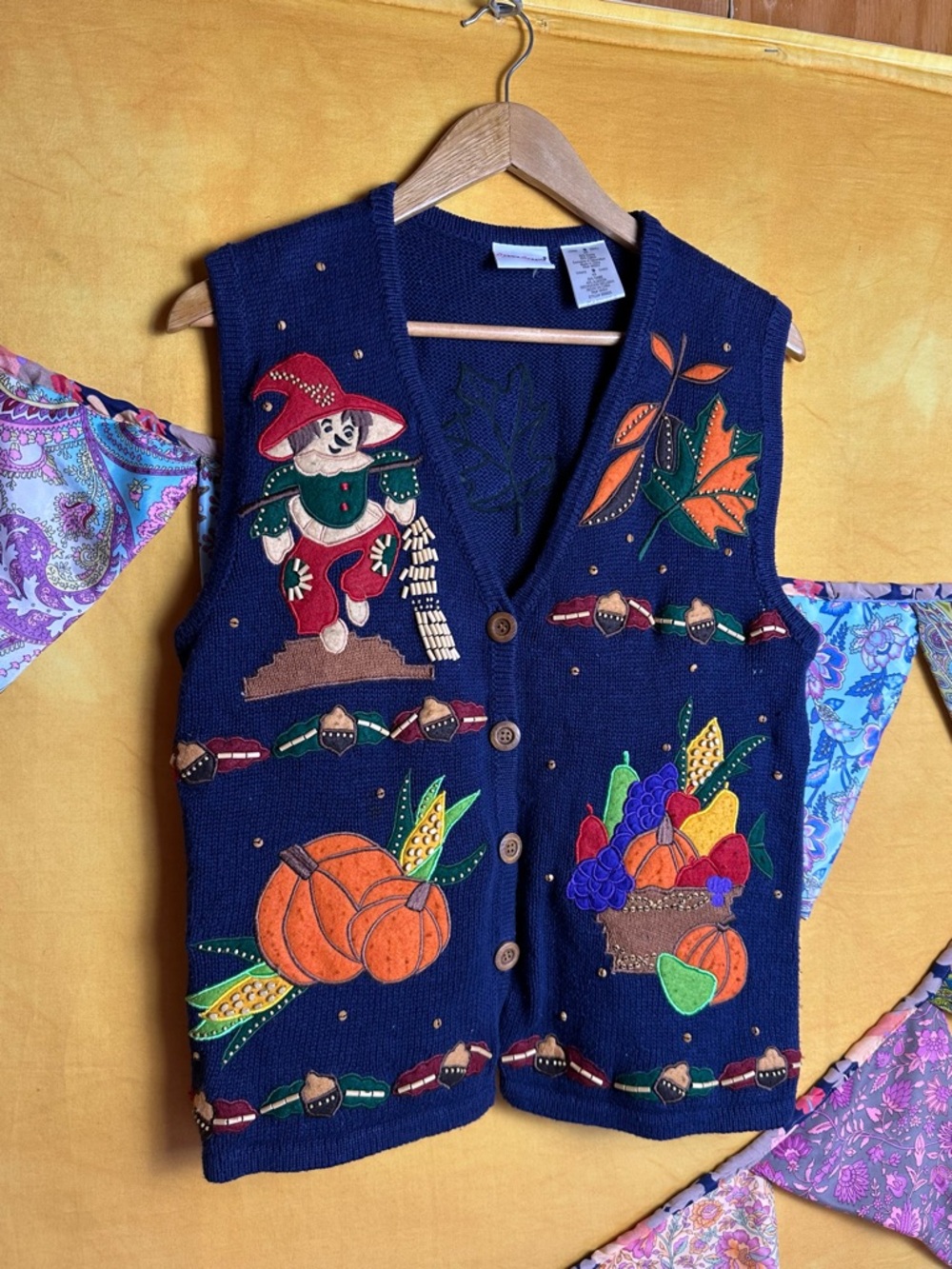 Bobbie Brooks Navy Blue Knit Sweater Vest